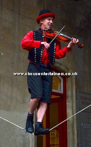 Violin Playing Tightwire Walker Violin Playing Tightwire Walker